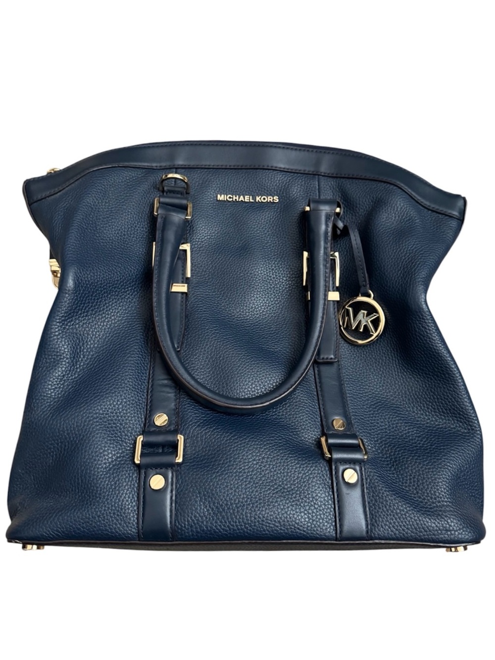 Michael Kors Navy Leather Tote Bag